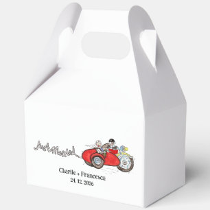 Motorrad & Beiwagen Braut und Bräutigam Hochzeit Geschenkschachtel
