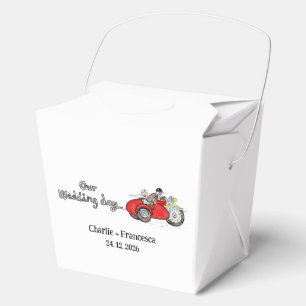Motorrad & Beiwagen Braut und Bräutigam Hochzeit Geschenkschachtel