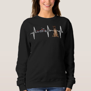 Motorrad Belgischer Malinoi Heartbeat Dog Sweatshirt