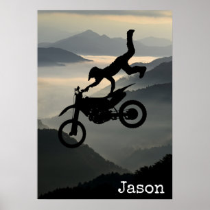 Motorrad-Berge Wall Poster