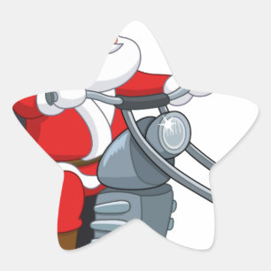 Motorrad-Biker-Santa-Claus Stern-Aufkleber