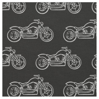 Motorrad-Boys-Rennrad-Motorrad Schwarz Weiß Stoff