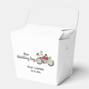 Motorrad Braut und Bräutigam Hochzeit Geschenkschachtel
