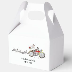 Motorrad Braut und Bräutigam Hochzeit Geschenkschachtel