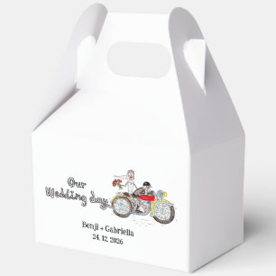Motorrad Braut und Bräutigam Hochzeit Geschenkschachtel