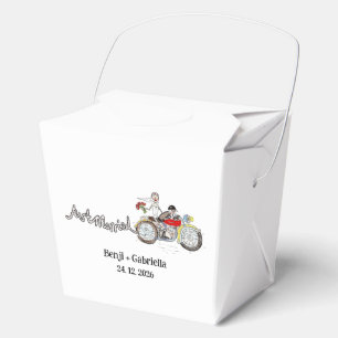Motorrad Braut und Bräutigam Hochzeit Geschenkschachtel
