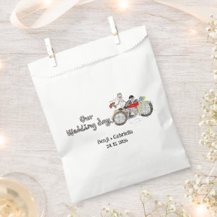 Motorrad Braut und Bräutigam Hochzeit Geschenktütchen