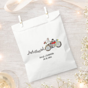 Motorrad Braut und Bräutigam Hochzeit Geschenktütchen