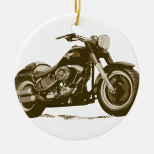 Motorrad Browns Harley Keramikornament