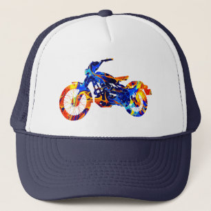 MOTORRAD BUNTE MISCHUNG NEONFARBE TRUCKERKAPPE
