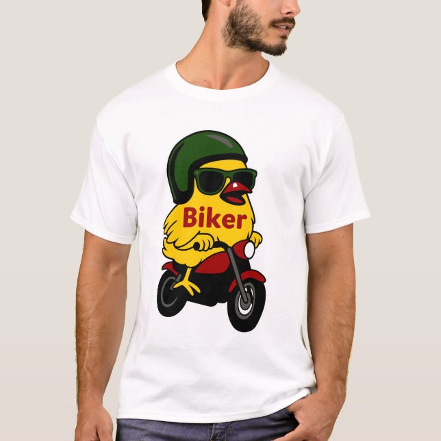 Motorrad Chick Biker T-Shirt (Vorderseite)