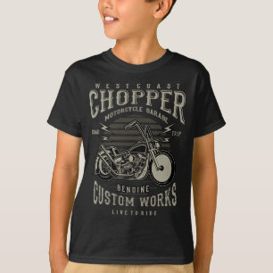 Motorrad-Chopper an der Westküste T-Shirt
