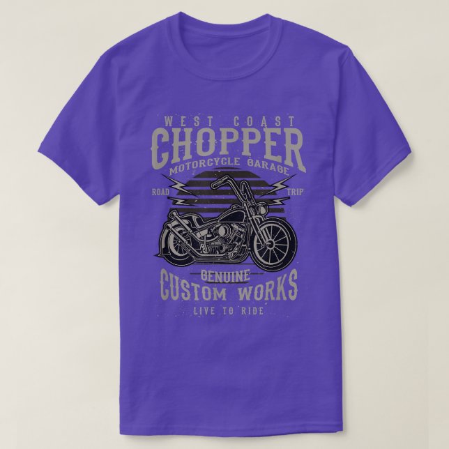 Motorrad-Chopper T-Shirt (Design vorne)