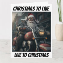 Motorrad-CHRISTMAS ZUM LEBEN witziger Neuheit