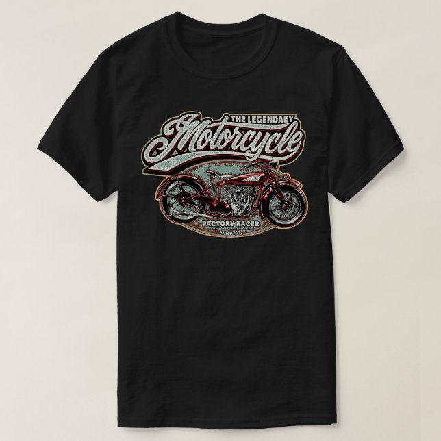 Motorrad Club Indian Motorräder Oldschool Chopp T-Shirt (Design vorne)