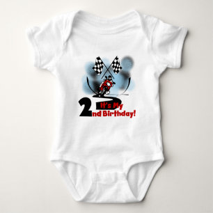 Motorrad, das 2. Geburtstags-T-Shirts und Baby Strampler
