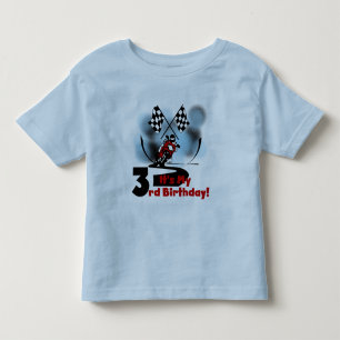 Motorrad, das 3. Geburtstags-T-Shirts läuft Kleinkind T-shirt