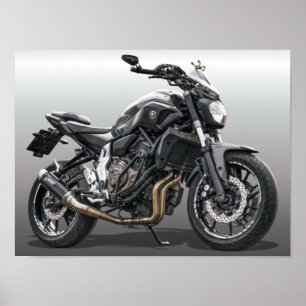 Motorrad - Das Bald-Bike Poster