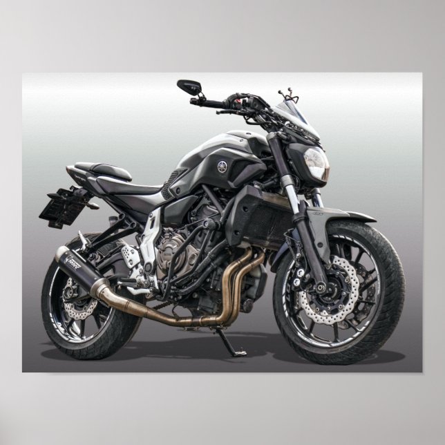 Motorrad - Das Bald-Bike Poster (Vorne)