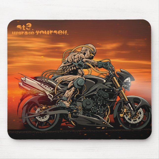 Motorrad dreifaches Mousepad (Vorne)