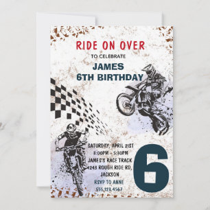 Motorrad-Einladung Dirt Bike Party-Einladung Einladung