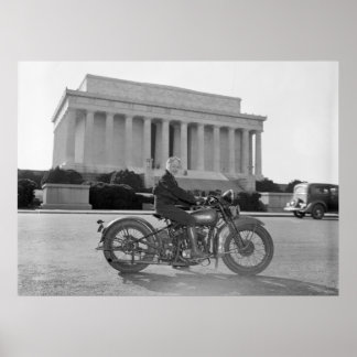 Motorrad - Erste Frau Poster