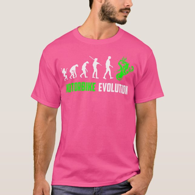 Motorrad-Evolution T-Shirt (Vorderseite)
