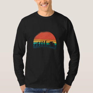 Motorrad-Evolution Vintage-Biker Motorradfahrt T-Shirt