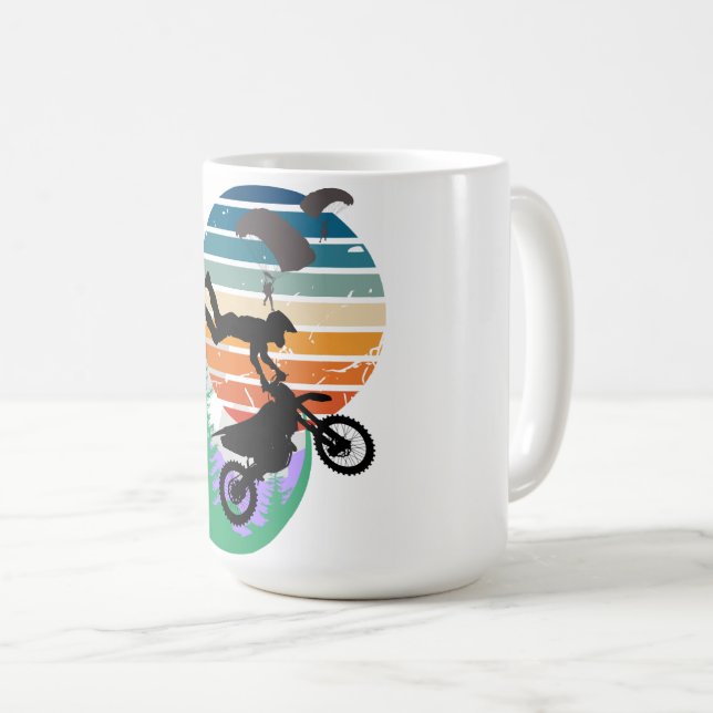 Motorrad, Fallschirme und im Freien Kaffeetasse (VorderseiteRechts)