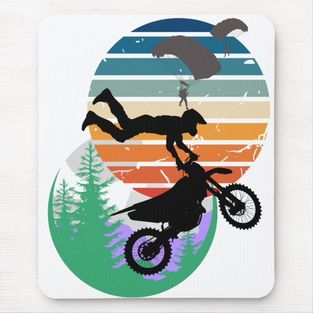 Motorrad, Fallschirme und im Freien Mousepad (Vorne)