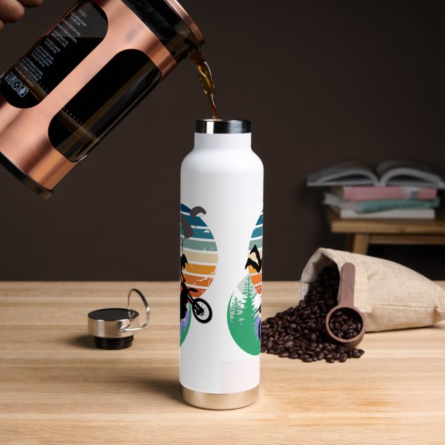 Motorrad, Fallschirme und im Freien Trinkflasche (Kaffee)