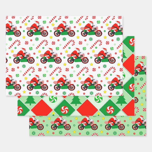 Motorrad-Feiertags-Geschenkverpackungspapier Geschenkpapier Set (Set)