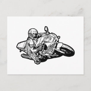 Motorrad Feiertagspostkarte