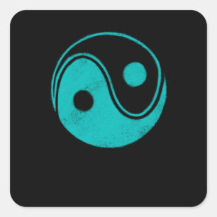 Motorrad-Flamme Biker Cool Motorradfahrer Quadratischer Aufkleber