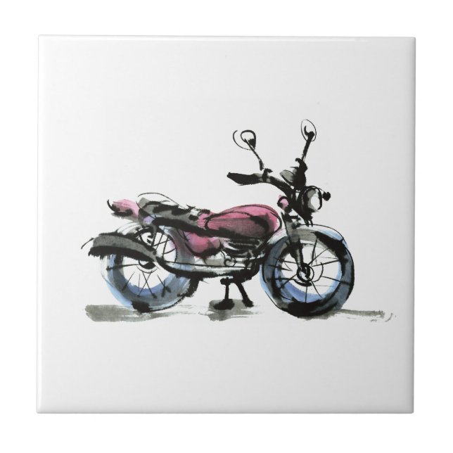 Motorrad Fliese (Vorderseite)