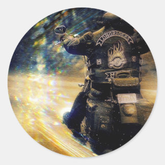 Motorrad-Flyer Runder Aufkleber
