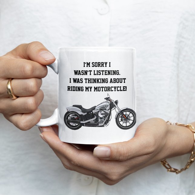 Motorrad-Funny Zitat Männer nicht hören Tasse (Funny motorcycle coffee mug)