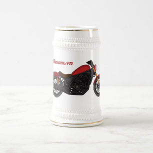 Motorrad für coole Kreuzfahrten Bierglas