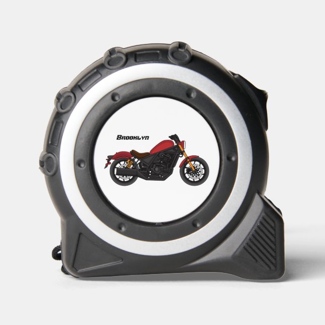 Motorrad für coole Kreuzfahrten Maßband (Vorderseite)