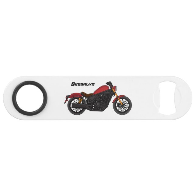 Motorrad für coole Kreuzfahrten Speed Flaschenöffner (Vorderseite (Horizontal))
