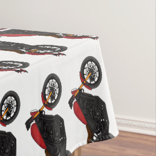 Motorrad für coole Kreuzfahrten Tischdecke