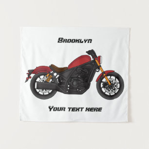 Motorrad für coole Kreuzfahrten Wandteppich