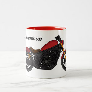 Motorrad für coole Kreuzfahrten Zweifarbige Tasse