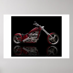 Motorrad für den benutzerdefinierten Chopper Poster