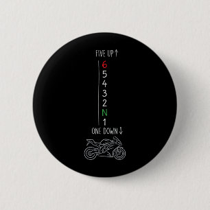 Motorrad Gangschaltung Eins Runter Fünf Hoch Biker Button