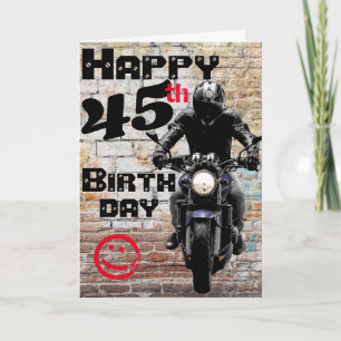 Motorrad Geburtstag 45. Immer noch gut Custom Karte