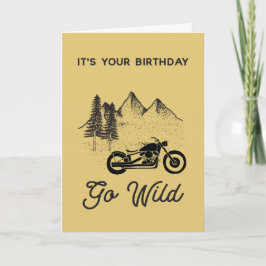 Motorrad Geburtstag Go Vintages Aussehen Karte