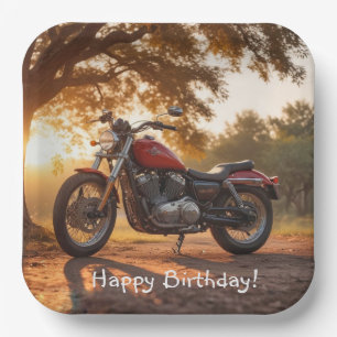 Motorrad Geburtstag Pappteller