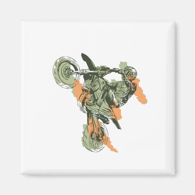 Motorrad - Geländefahrer Magnet (Vorne)