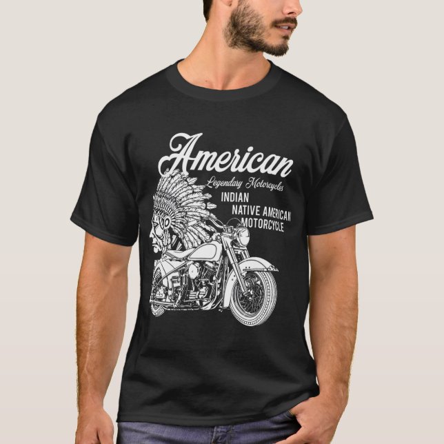 Motorrad-Geschenk für indische Biker T-Shirt (Vorderseite)